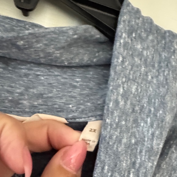 Soft Surroundings Blue Cowl Neck Top - Picture 3 of 7